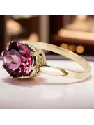 Пръстен Рубин 14K жълто злато Винтидж крафт vrc366y